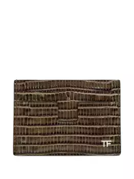 Тисненый кардхолдер TOM FORD, коричневый