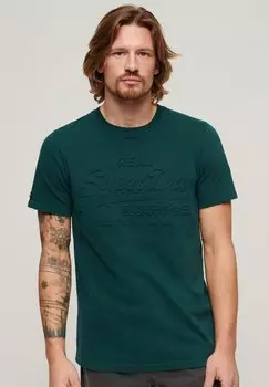 Тисненый винтажный логотип Superdry, зеленый