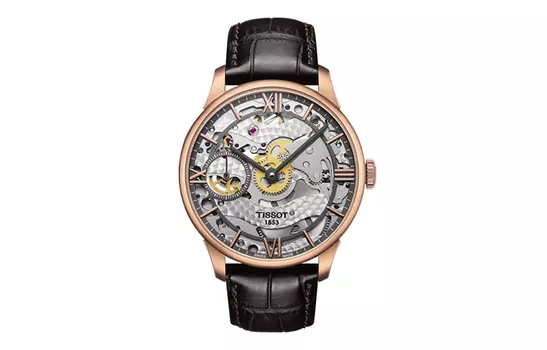 TISSOT Часы Tourelles Collection с ручным механизмом, механические, мужские, 42 мм, серебряный циферблат, T099.405.36.418.00