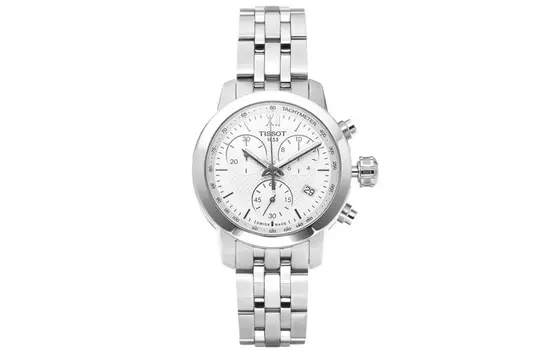 TISSOT Женские кварцевые часы Junchi серии 200 с белым циферблатом, корпусом из нержавеющей стали и стальным ремешком