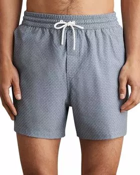 Тито плавки с геометрическим принтом на шнурке REISS, синий