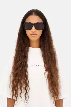 Тизнит Черные солнцезащитные очки Marni, черный