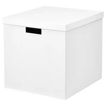 TJENA ТЬЕНА Коробка с крышкой, белый, 32x35x32 см IKEA
