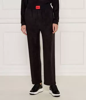 Ткань штаны снузи Regular fit Hugo Bodywear, черный