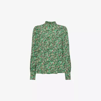 Тканая блузка Heath с цветочным принтом Whistles, мультиколор