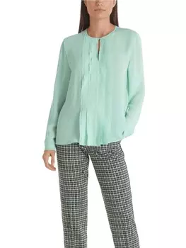 Тканая блузка свободного кроя светло-мятного цвета Marc Cain