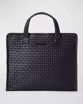 Тканая большая сумка-тоут среднего размера MZ WALLACE, цвет Black