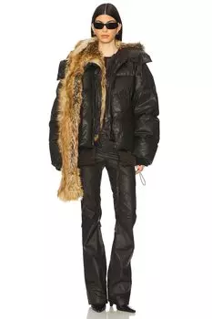 Тканая деконструированная стеганая куртка с двойной молнией Ottolinger, коричневый