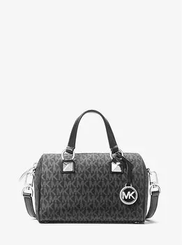 Тканая дорожная сумка через плечо Grayson с небольшим логотипом Michael Kors, черный