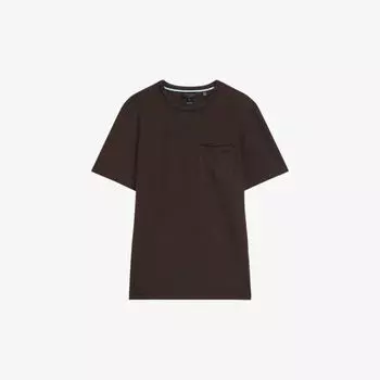 Тканая футболка Grine с контрастной отделкой Ted Baker, цвет brn-choc