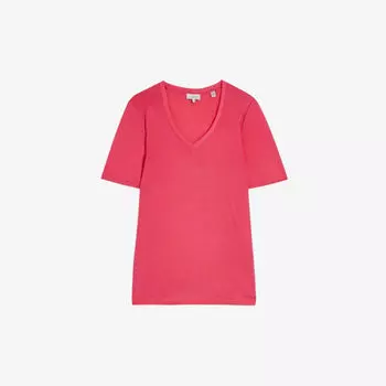 Тканая футболка Kerika с V-образным вырезом и короткими рукавами Ted Baker, цвет coral