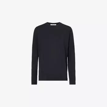 Тканая футболка свободного кроя с длинными рукавами и круглым вырезом Cdlp, черный