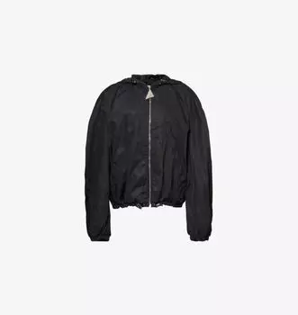 Тканая куртка-бомбер с капюшоном The Attico, черный