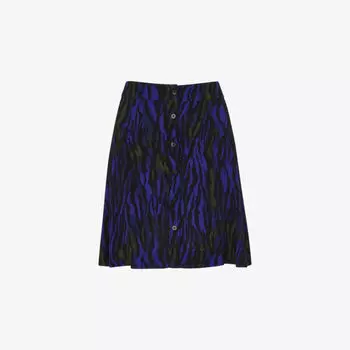 Тканая мини-юбка с тигровым принтом Whistles, мультиколор