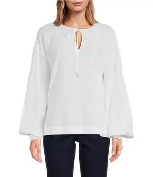 Тканая накидка Trina Turk Кораллового цвета с разрезом и v-образным вырезом, застежкой спереди, белый