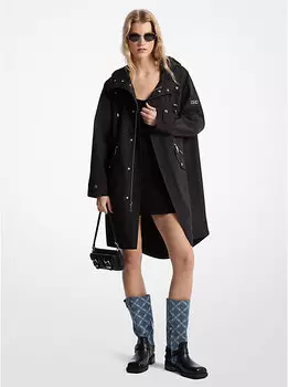 Тканая парка большого размера Michael Kors, черный