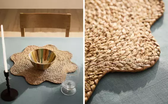 Тканая подставка для столовых приборов Zara Home, коричневый