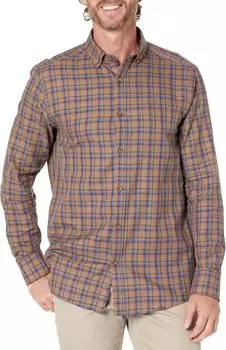 Тканая рубашка «Хезер» Johnston & Murphy, цвет Tan Box Plaid