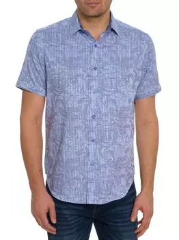 Тканая рубашка на пуговицах Rum Swizzle Robert Graham