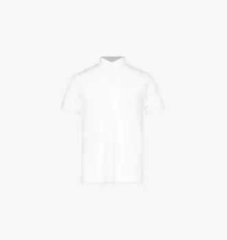 Тканая рубашка-поло с логотипом Emporio Armani, белый