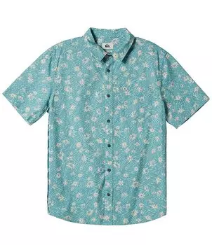 Тканая рубашка Quiksilver Future Hippie с короткими рукавами, синий