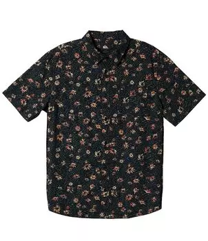 Тканая рубашка Quiksilver Future Hippie с короткими рукавами, черный