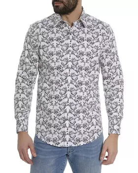 Тканая рубашка Robert Graham Criswell, черный