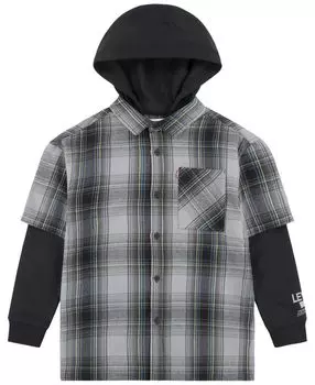 Тканая рубашка с капюшоном для больших мальчиков Levi's