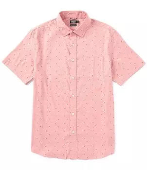 Тканая рубашка с короткими рукавами Faherty Movement Performance Prairie с цветочным принтом, красный