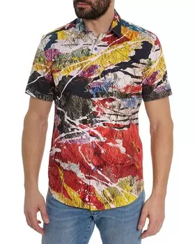 Тканая рубашка с короткими рукавами Robert Graham Laredo, мультиколор