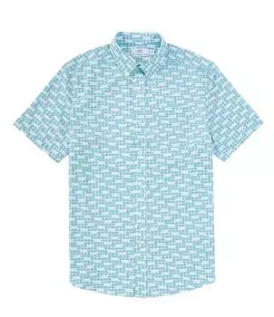 Тканая рубашка с короткими рукавами Southern Tide Intercoastal Brrr° Performance Heather Stay Shady, синий