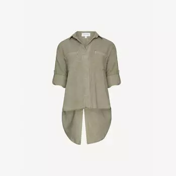 Тканая рубашка с разрезом на спине Bella Dahl, цвет soft army