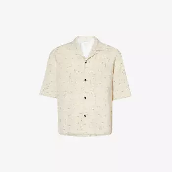 Тканая рубашка свободного кроя по всей поверхности Criss Cross Bottega Veneta, черный