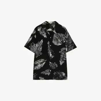 Тканая рубашка свободного кроя с графическим принтом Rialto Ted Baker, черный