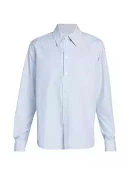 Тканая рубашка в полоску W Bottega Veneta, белый