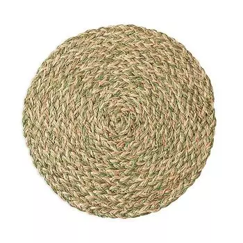 Тканая соломенная подставка для столовых приборов Juliska, цвет Green