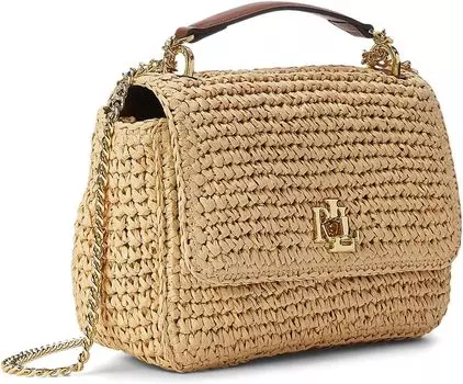 Тканая соломенная сумка Sophee среднего размера LAUREN Ralph Lauren, цвет Natural/Lauren Tan