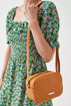 Тканая сумка через плечо Daisy Dorothy Perkins, коричневый