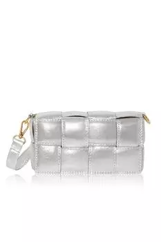 Тканая сумка через плечо "Серена" Betsy & Floss, серебро
