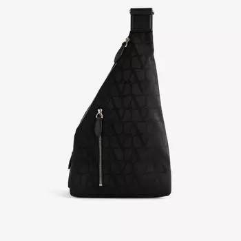 Тканая сумка через плечо VLOGO с монограммой Valentino Garavani, цвет nero