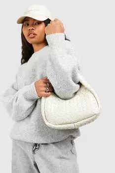 Тканая сумка для захвата boohoo, белый
