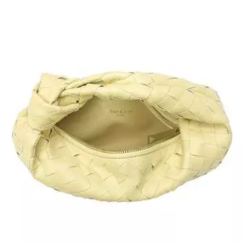 Тканая сумка-клатч из овчины с узлом Tiffany & Fred, желтый