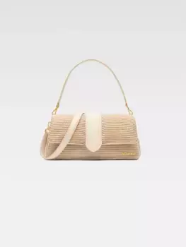 Тканая сумка с пышным флагом Ле Бамбиму Jacquemus, слоновая кость