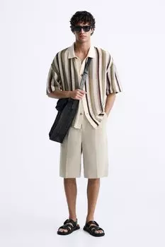 Тканая сумка-шоппер ZARA, черный