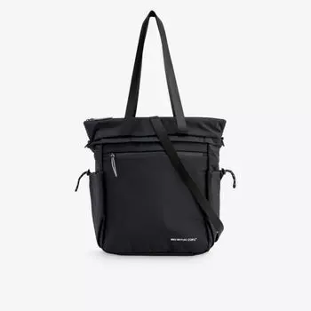 Тканая сумка-тоут с брендовым принтом Mki Miyuki-Zoku, черный