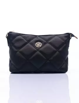 Тканая сумка-вешалка на молнии, черная Kayra