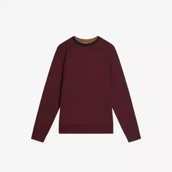 Тканая толстовка обычного кроя Zylem с контрастным воротником Ted Baker, бордовый