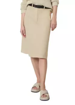 Тканая юбка Marc O'Polo "из органической смеси хлопка и льна", бежевый