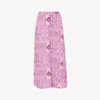 Тканая юбка миди с принтом Bandana Whistles, мультиколор