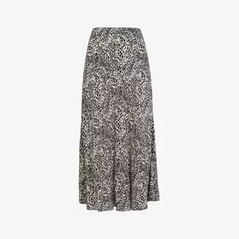 Тканая юбка миди с животным принтом Whistles, мультиколор